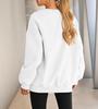 2025 Autumn/Winter Women's Solid Color Round Neck Casual Hoodie