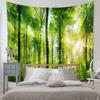 Herbstgelbe Wald Bachlandschaft Wandteppich Ahorn Bäume Blätter Wandbehang Hippie Tapiz Dekor Wandteppiche Teppiche