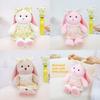 Plush Adorable Rabbit Toy With Floral Skirt For Kids Room Decor And Gift
