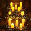 9Pcs LED Candles with Flickering Flameless Candles Battery Operated Pillar Candles Wedding Decoration Candlelight Christmas