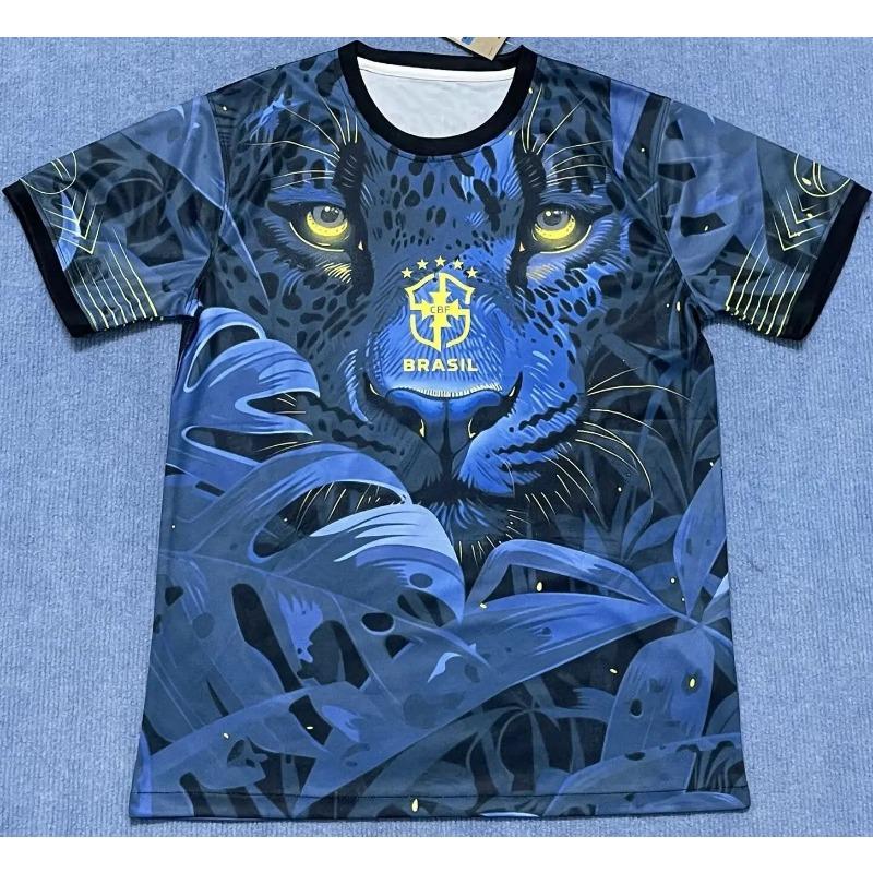 ETST 07 Zomer heren T-shirt, Braziliaans voetbalshirt, City Edition trainingsvoetbalshirt, ademend, lichtgewicht, sneldrogend 6XL