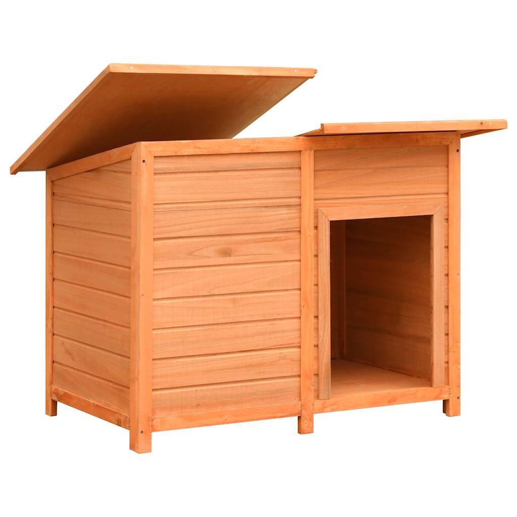 vidaXL Dog House Solid Pine and Fir Wood 120x77x86 cm