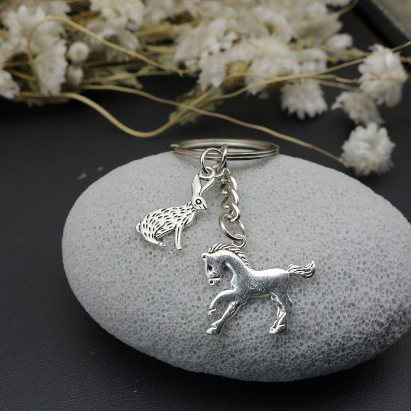 1Pc Sporty Western Cowboy Hat Boots Horse Keychain Men'S Key Chain Bag Pendant Charm Key Ring