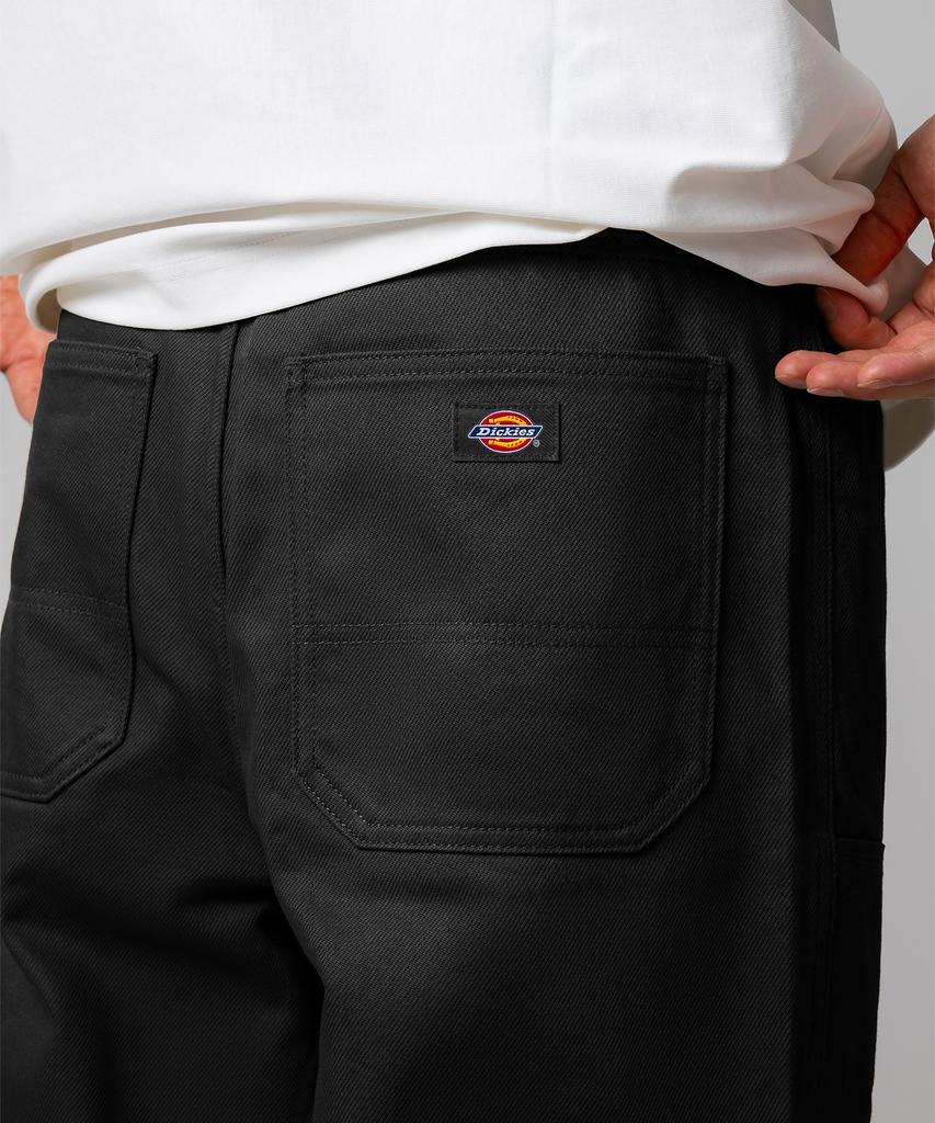 DICKIES Double Knee Carpenter Twill Work Pants Black