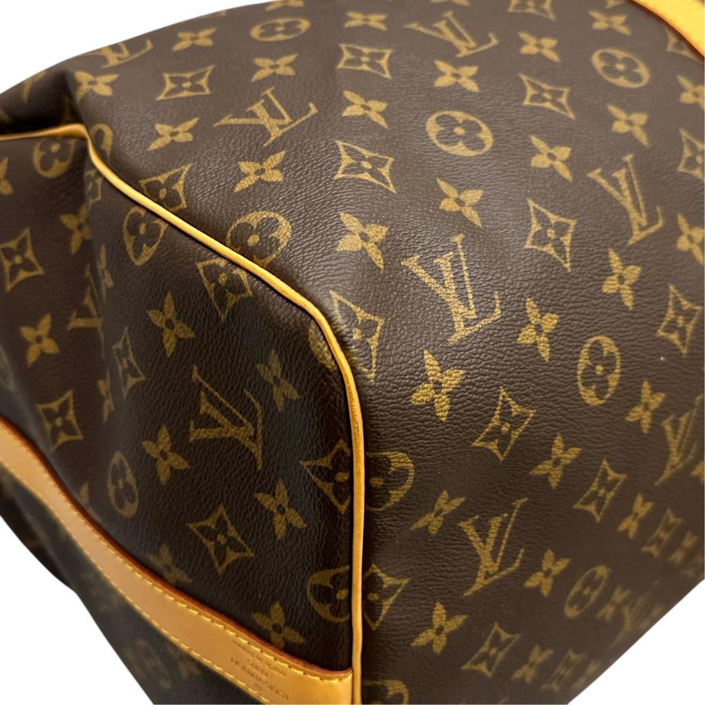 LOUIS VUITTON Monogram Keepal Band Lierre 55 Boston bag Brown Women used