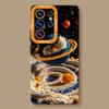 Applicable To Samsung S26ultra Mobile Phone Case Oil Painting Train S25/24plus Summer S23 Silicone All-inclusive S22 Sets