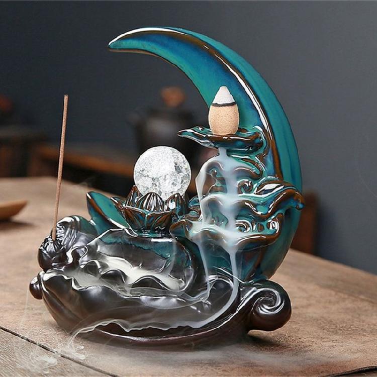 Waterfall Incenses Holder Backflow Ceramic Incenses Burners Porcelains Censer Incenses Stick Stand