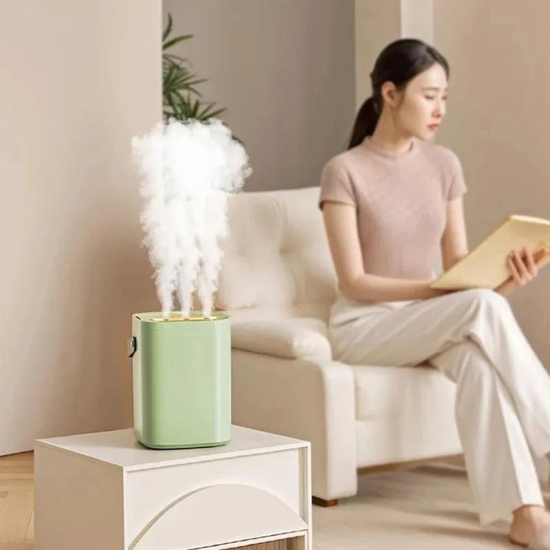 2026 Large Capacity Three-spray Humidifier With Night Light Dual Filter Aromatherapy Machine USB Silent Timed Bedroom Office Car