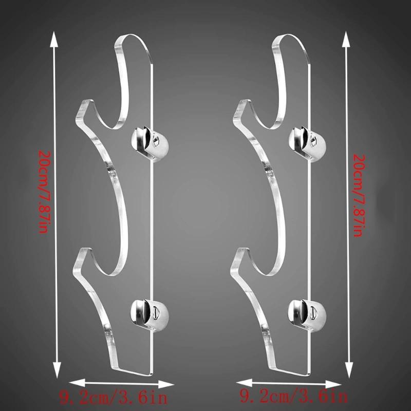 Transparent Arcylic Stand Holder Convenient Wall Mount Weapons Dispaly Rack Stylish Holder for Home Decor Collectible