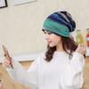 Autumn and Winter Korean Style Striped Twist Hat Fashionable Ear Protection Knitted Cap Postpartum Head-proof Wind Scarf
