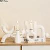 Minimalist Design Ceramic Candle Holder Romantic Candlestick Desk Decoration Wax Melt Burner Creative Home Candle Holders