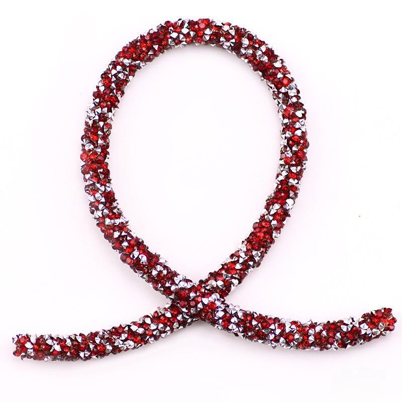 270cm Glitter Rhinestones Sequins Trimmings Soft Tube Cord Rope Strings DIY Garment Shoes Headwear Decoration Accessories