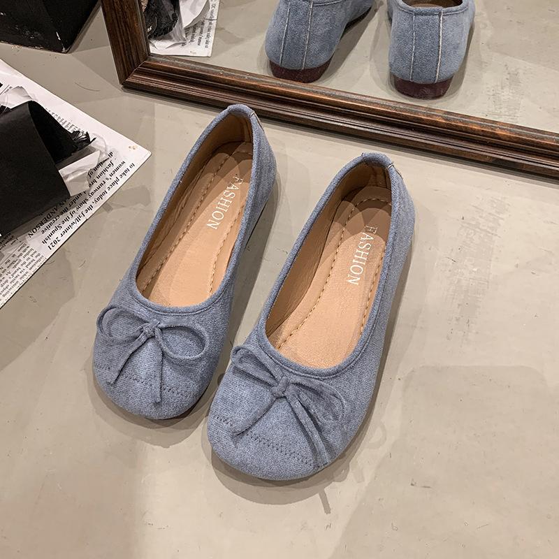 Fashion Women Flat Shoes Leopard Print 2025 Suede Fashion Shallow Bow Woman Shoe Candy Color Ladies Retro Casual Mary Jane Shoes Zapatos