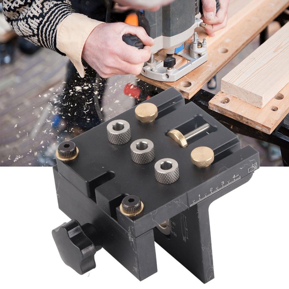 3-in-1 Design Doweling Jig Kit High Precision Woodworking Drilling Locator Furniture Repair