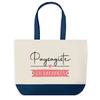 Shopping Bag - PLANETEE - Gardener On Vacation - Blue Background - Cotton 40x45 Cm - Large Size