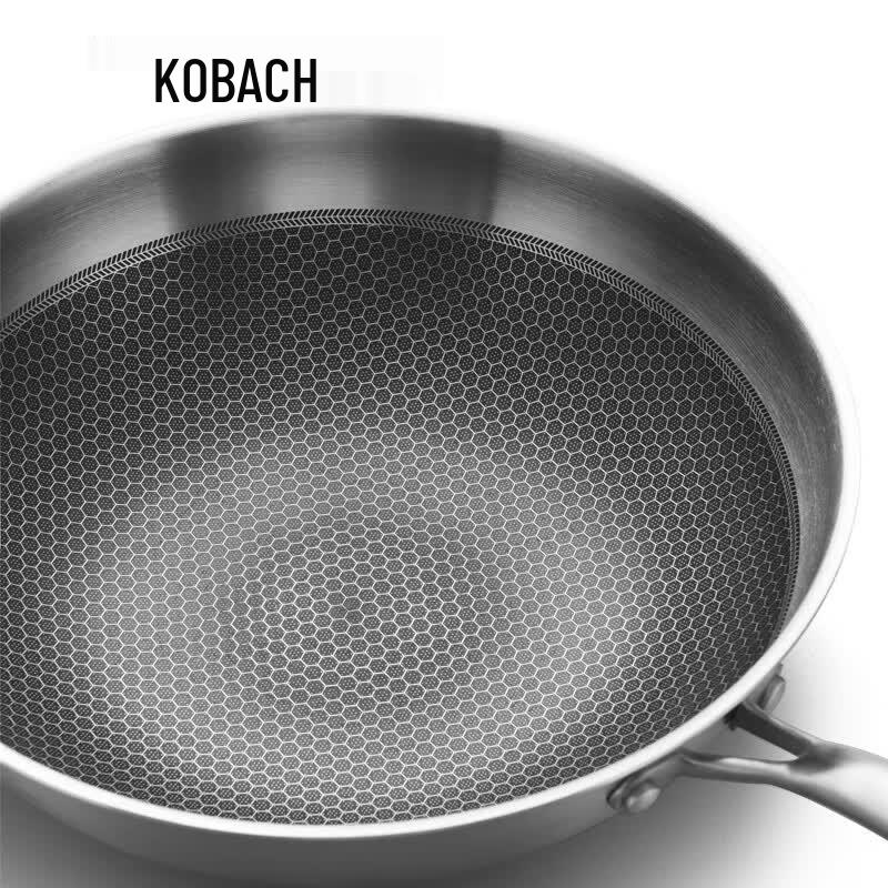 KOBACH 32cm Stainless Steel Honeycomb Non-Stick Wok