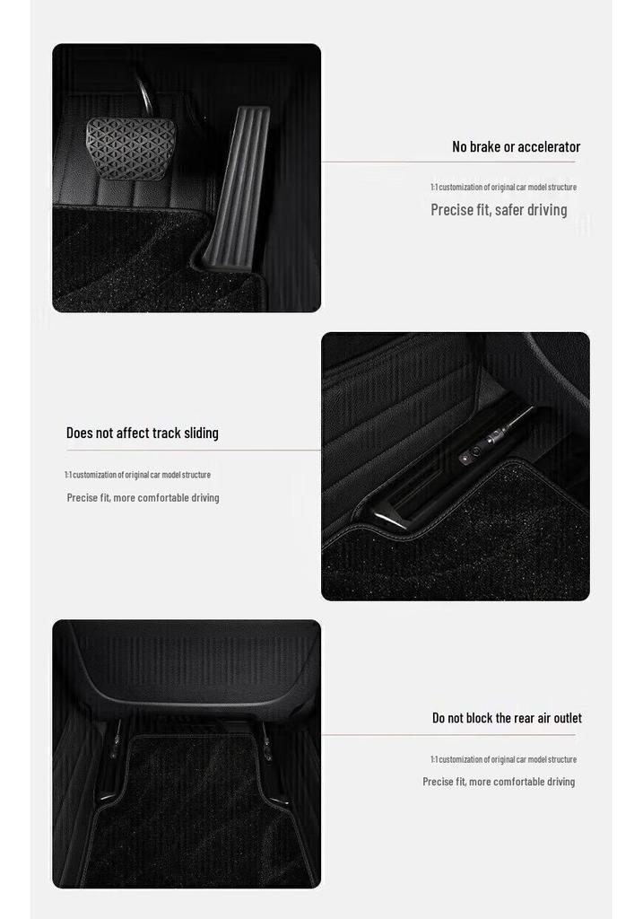 Full Coverage Black Floor Mats for GAC Trumpchi GS4/GS4 PLUS (2016-2021 Models)