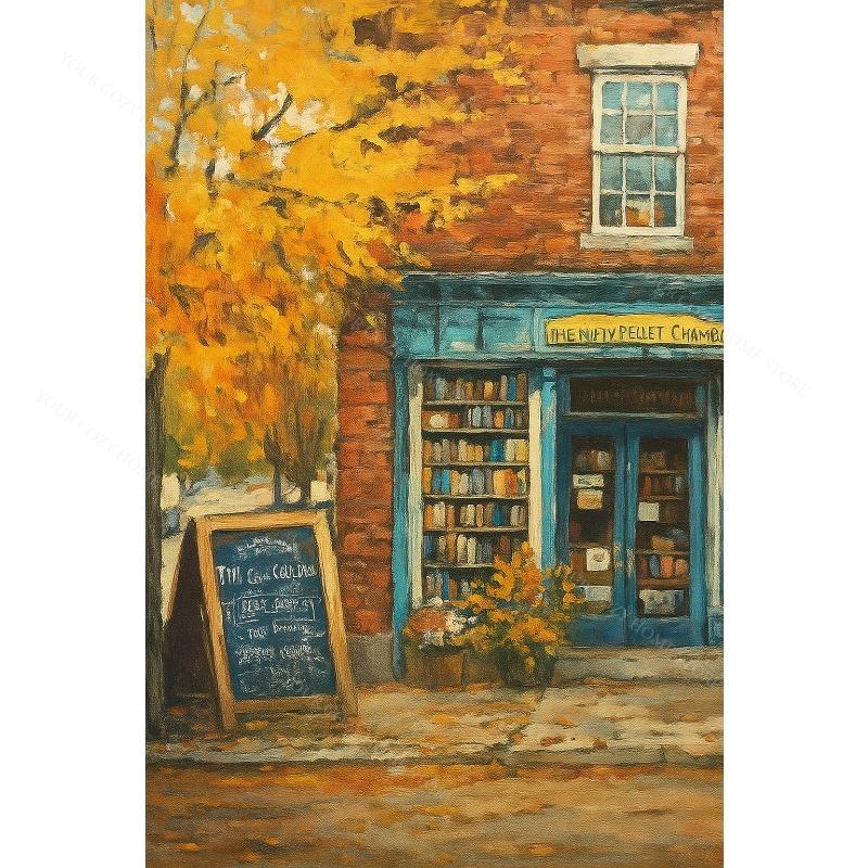 Vintage Fall Pumpkin Canvas Gallery Prints Witch Maple Leaf Typography Autumn Wall Art Farmhouse Thanksgiving Home Decor Gift