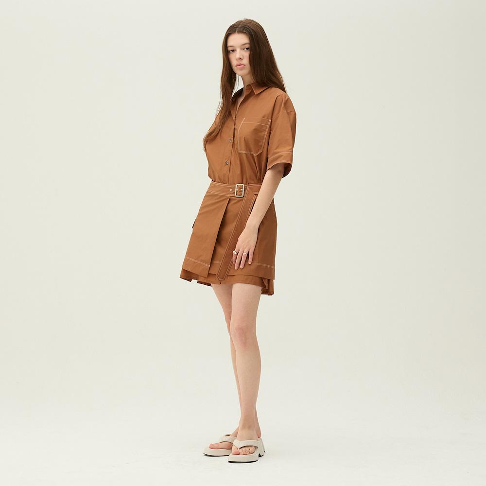 Ibiem Shirt Wrap Skirt Two-In-One Dress Emq5Wop050