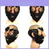 Funny Black Hair Mediterranean Face Mask For Halloween Christmas Party Costumes