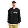 Li Ning Sports Lifestyle Series Fleece Warm Round Neck Letter Loose Sweatshirt Unisex Sweatshirt Black AWDVC63-3