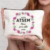 French Thank You Maîtresse Print Travel Cosmetics Bag Lipstick Bag Pencil Case Pouch Bags for Women Back To School Gift
