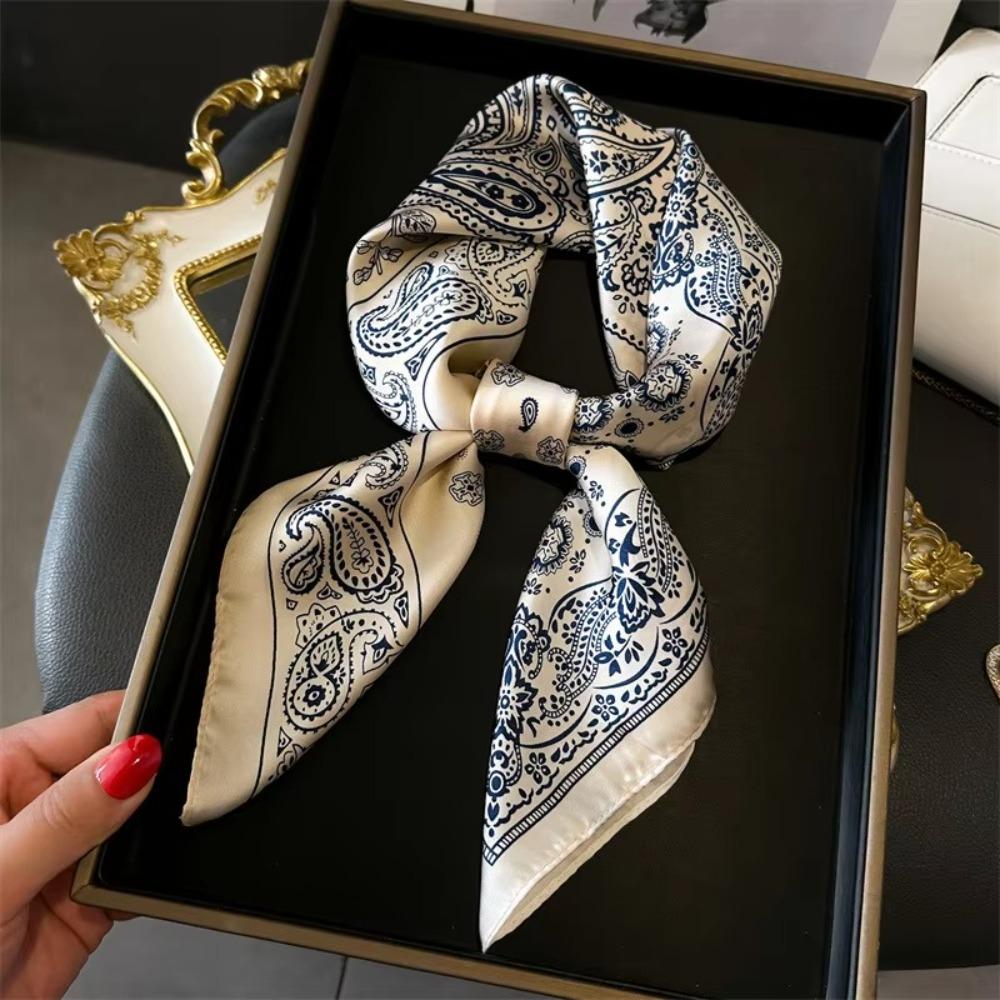 Hair Tie Square Scarves Soft Satin Scarf Temperament Neckerchief  Spring