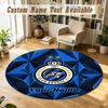 Round Rug Custom NameClub Brugge FC Pattern Non Slip Carpet Home Floor Decor