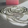 3 Pairs Different Size Crystal Earrings Full Shiny Rhinestone Jewelry Gifts Hoop Earrings  Women