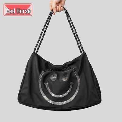 2025 Women's Nylon Smiley Rhinestone Crossbody Bag - Large Capacity Fashion Handbag