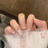Verlaufende Bernstein-Goldfolie Abnehmbare Nagelsticker - Herbst/Winter-Kollektion