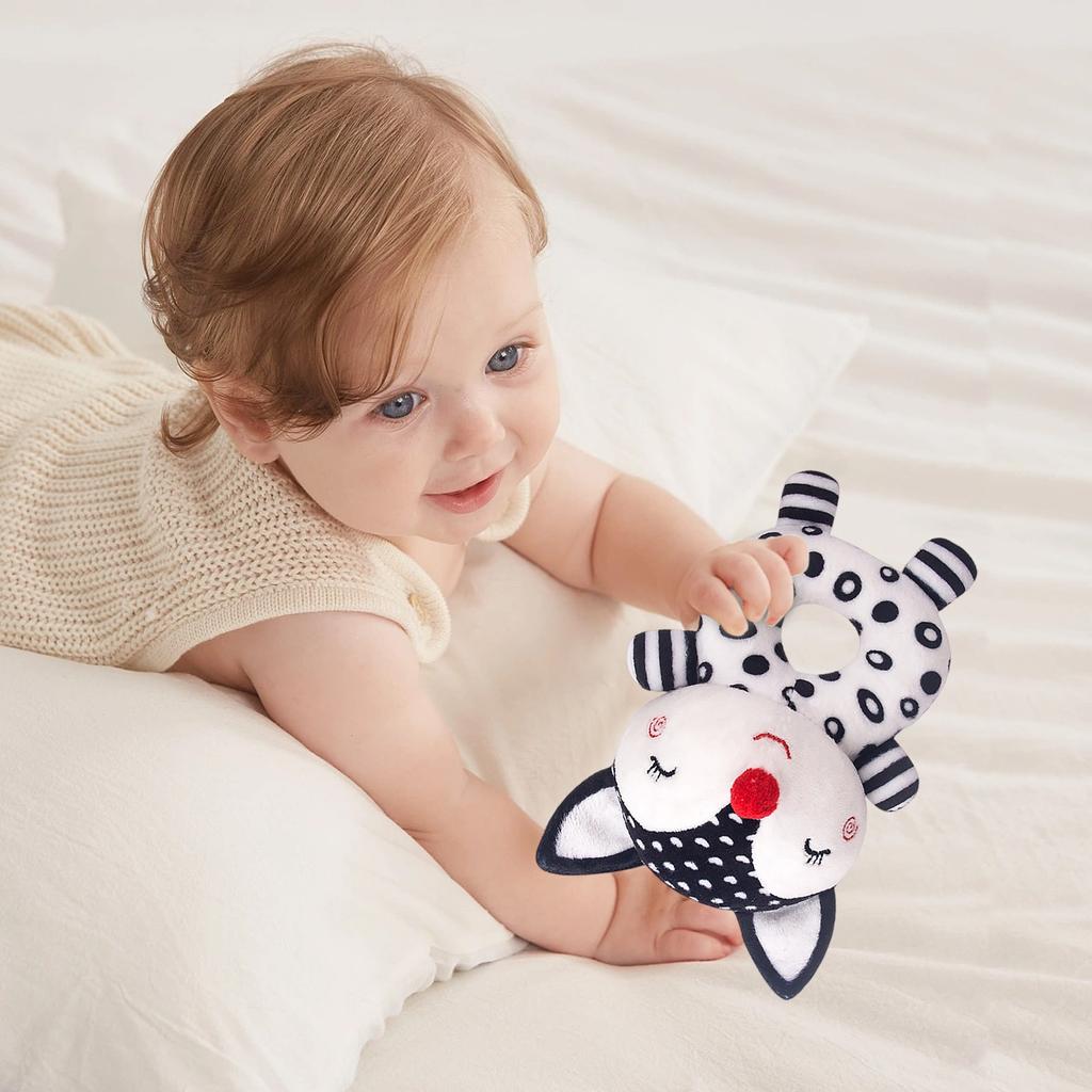 Animal Rattle Round Hand Rattle Plush Toy