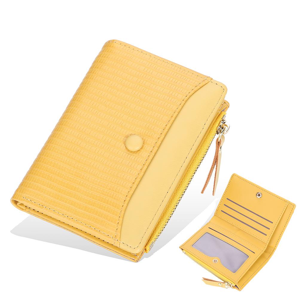 Baellerry Ladies' Fashion Short Purse Large Capacity Wallet Pu Leather Card Holder Cute Students Girls' Zipper Coin Purse