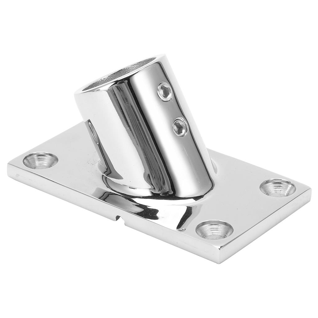 Boat Handrail Base Fitting Stainless Steel 60 Degree Rectangular Boat Hand Rail Fitting22mm 0.9in