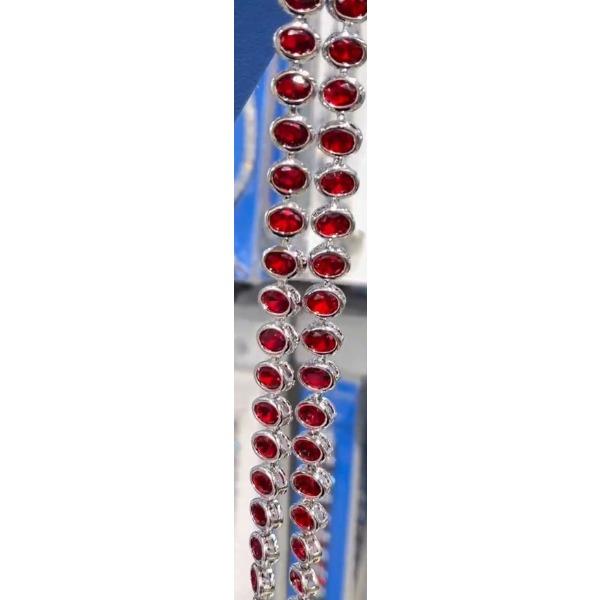 

Циркон Медь Позолоченный Браслет С Бриллиантовым Цветом Преувеличенное Овальное Колье Комплект Бриз красный