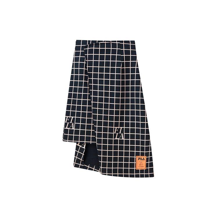 

FILA Plaid Patchwork Casual Skirt Women skirts Navy F71W118302F-NV L