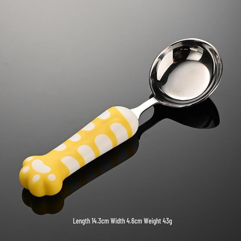 Qianxing 316L Stainless Steel Cat Paw Kids Training Spoon