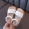 Girls' Fashion Woven Sandals Soft-Sole Open-Toe Princess Shoes for Toddlers Elegant Youth Shoes Cute Girls Sandals