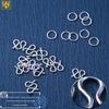 Copper-Plated Sterling Silver Jump Rings & S Clasps for DIY Bracelets/Necklaces, 6MM Adjustable, White Silver Accessories