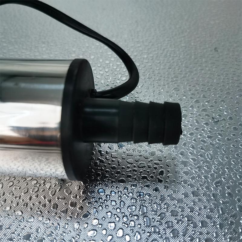 51mm Stainless Steel Mini Submersible Oil & Water Pump, 12V/24V DC, Portable Refueling Pump E18