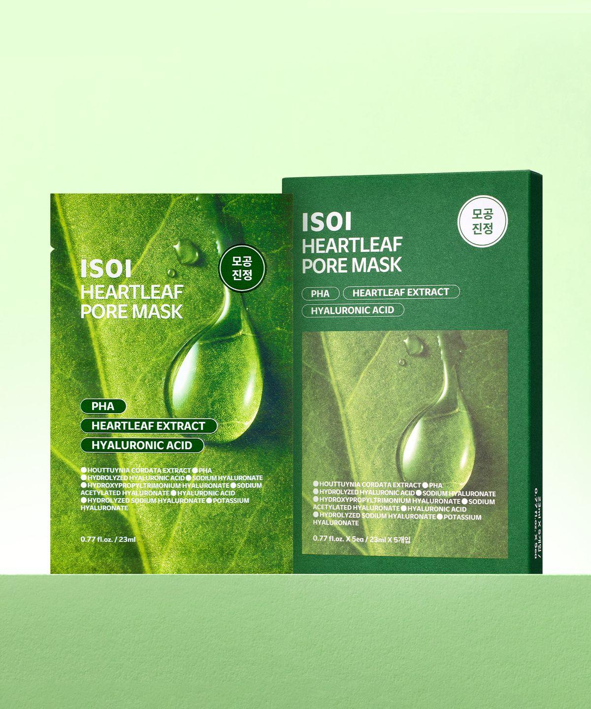 Isoi Houttuynia Cordata Pore Mask 23ml (Set, 5 sheets)