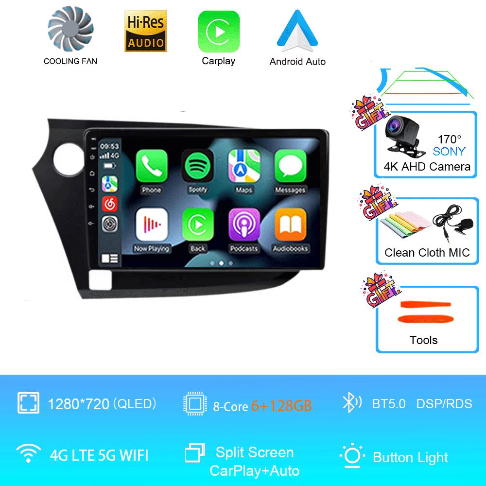 9" Android 14 For HONDA INSIGHT 2009 - 2014 Navigation GPS Carplay Multimedia Player Car Radio Auto Stereo 2din DVD 360 Camera