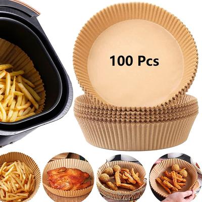 Air Fryer Paper Liners Non-stick Disposable Liners Baking Paper for Air Fryer Oil-proof Parchment for Baking Roasting Microwave