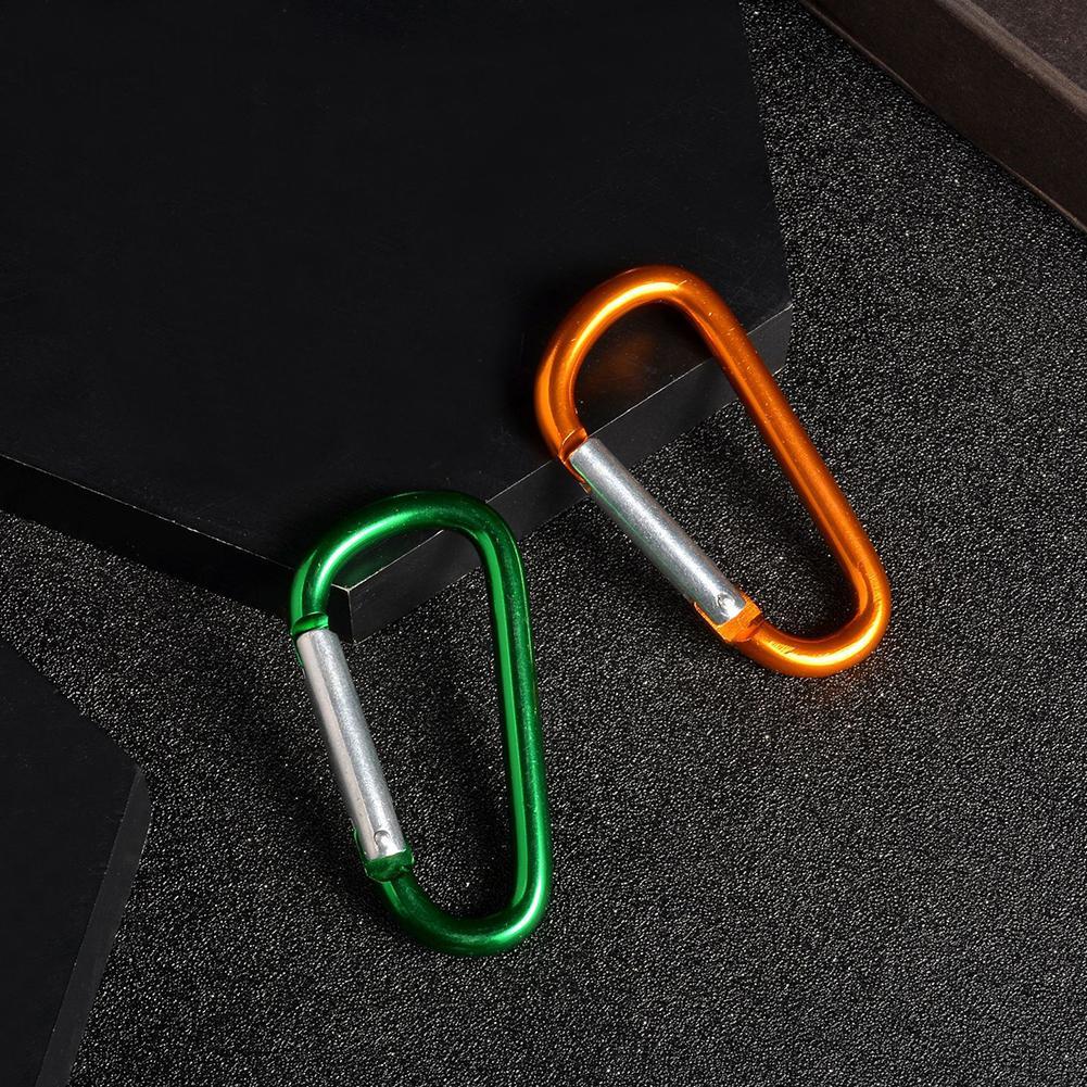 Bunte Karabiner-Schlüsselanhänger Aluminium D-Ring Schnalle Federkarabiner Schnapphaken Clip D-Ring Schlüsselanhänger Kletterzubehör