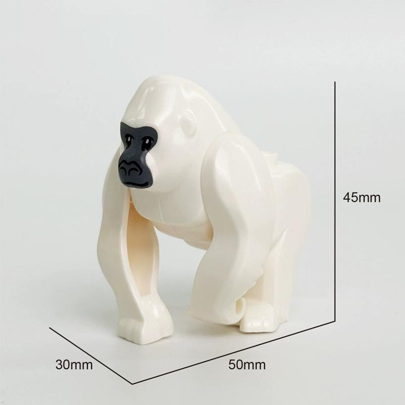 MOC Farm Zoo Animal Building Blocks Crocodile Shark Dolphin Chimpanzee Cow Leopard Educational Game Accessories Bricks Kids Toys