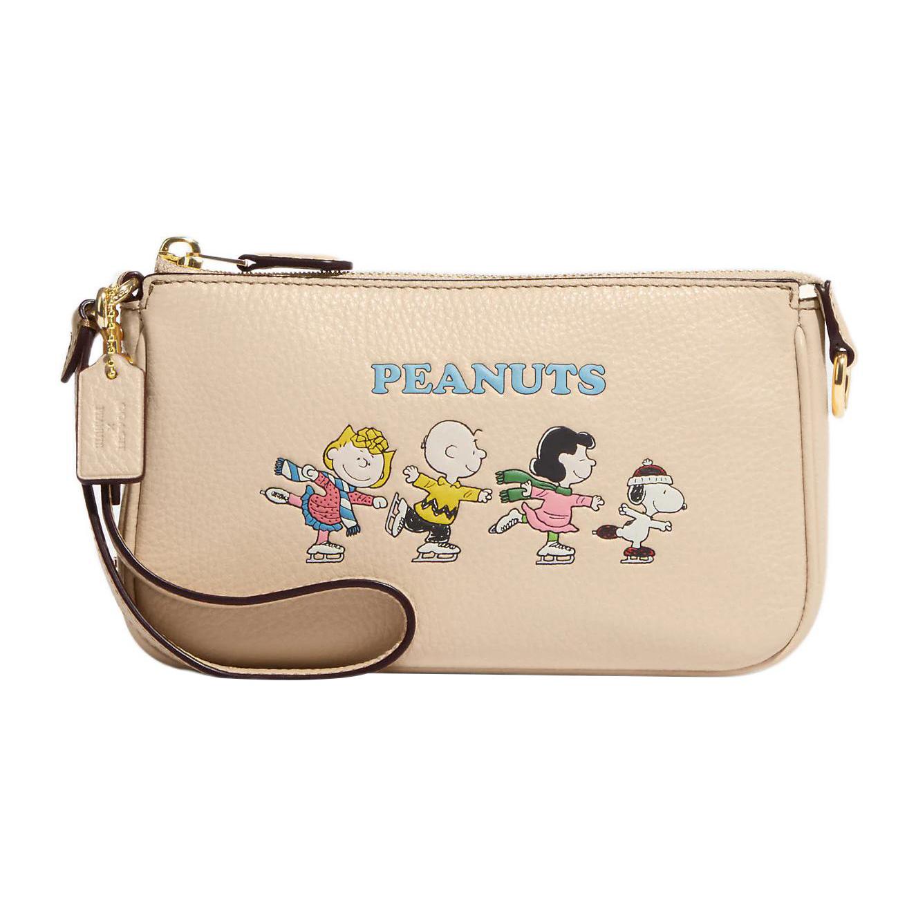 

Новая сумка через плечо COACH SNOOPY X Peanuts Collaboration Nolita из шагреневой кожи, женская, нюдовая CE858-IMOQY 19.1*5.1*11.4CM