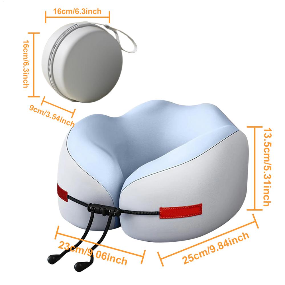 U Shaped Memory Foam Neck Pillows Soft Travel Pillow Massage Neck Pillow Sleeping Airplane Pillow Airplane Travel Neck Pillows синий
