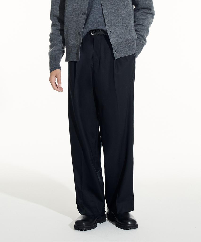 SIECLE Loose Wool Trousers (Black)