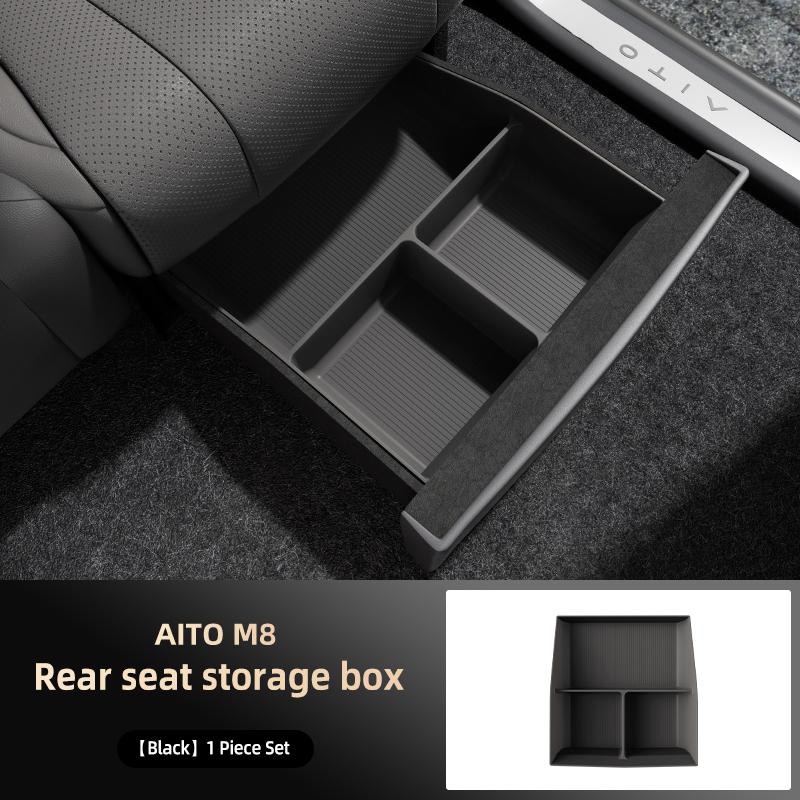 For AITO M8 5Seat 2025 2026 Under Seat Storage Box Bag Car Accessories Drawer Type Organizer Storage Lower Box Tray
