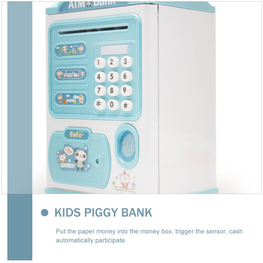 Piggy Bank Toy Kids Mini Money Pot Fingerprint Identification Children Plastics